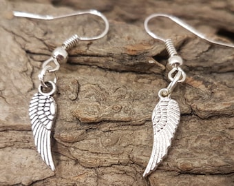 Angel Wings or Feather Tibetan silver earrings a charming Gift for a loved one.