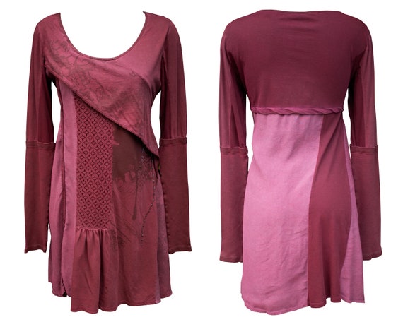 Hippie Boho Purple Red Asymmetric Dress Angels Nev