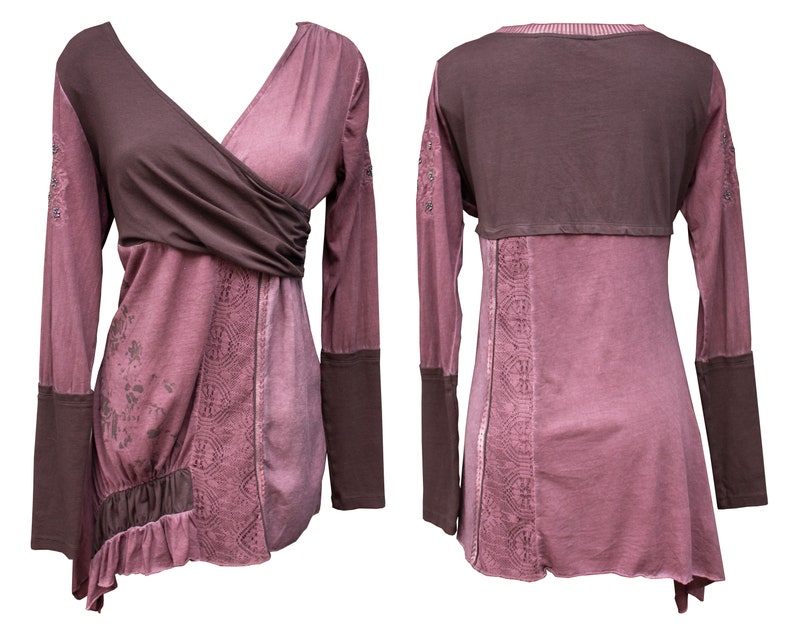 Hippie Boho Purple Winter Asymmetric Dress Angels Never Die