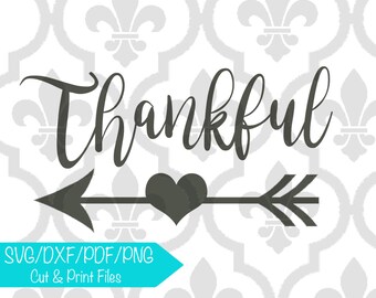 Thankful Arrow Cutting or Printing Digital File SVG