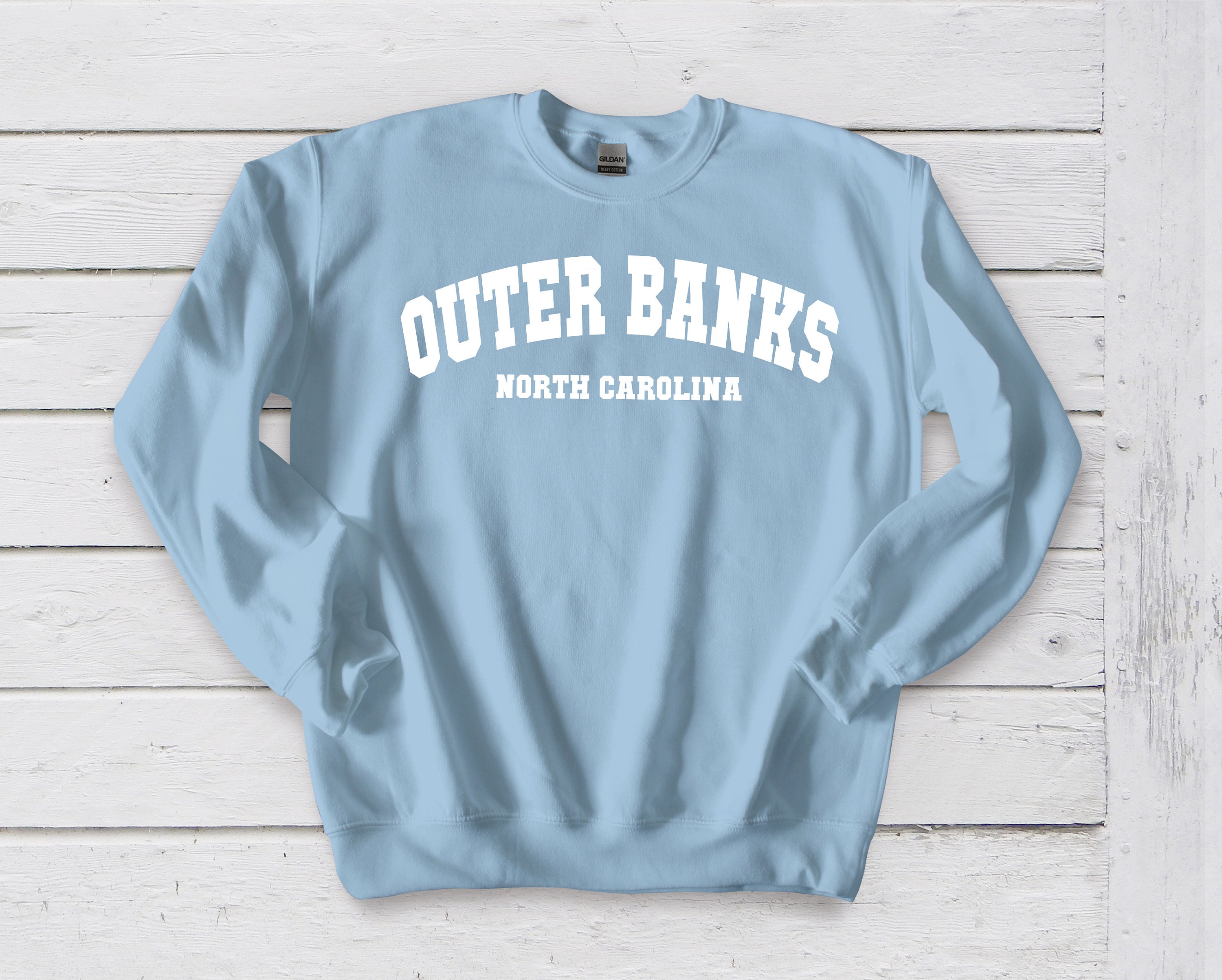 Outer Banks North Carolina Printed Crewneck Sweatshirt Many Etsy