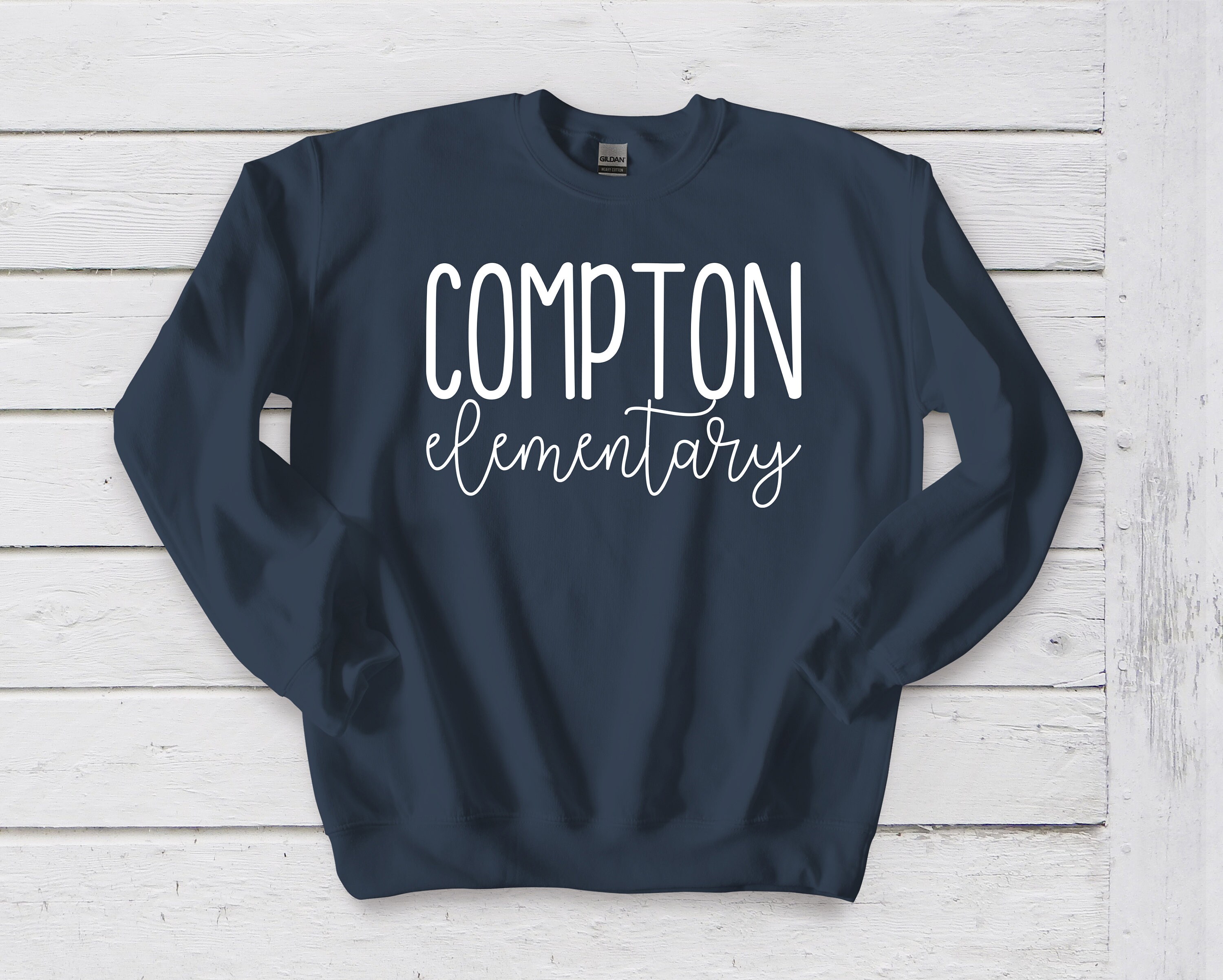 Personalized School Name Sweatshirt Printed Crewneck Etsy