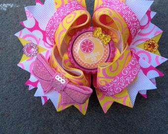 Boutique hairbow on attached french barette