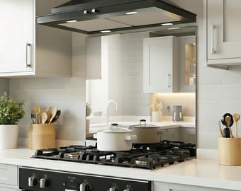 Silver Mirror Toughened Glass Splashback