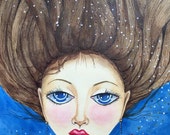 FREE SHIPPING Original Watercolour and Ink Painting, Am I Lost? By Amanda C