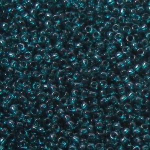 TR-11-7BD - TOHO Round Seed Beads 11/0 size Transparent Blue Zircon Teal