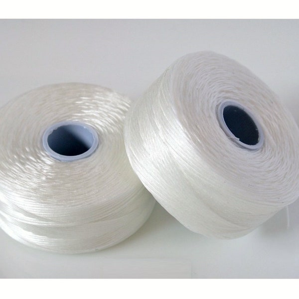 White Tex 45 Size D S-lon 78 YARDS Thread- Beading Thread Size D- Beading Tools Supplies