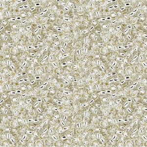 TR-08-21 - TOHO seed beads 8/0 size Silver-Lined Crystal