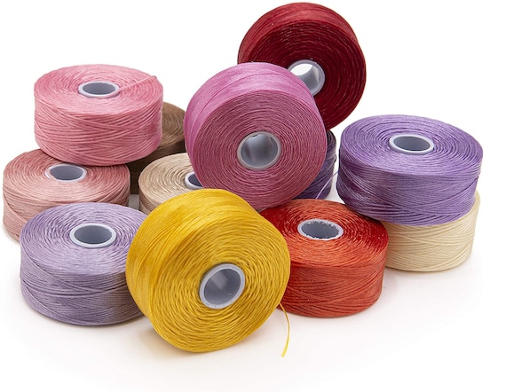 S-Lon Nylon Beading Thread: Size D, 78-Yard Spool, 12 Colors - USA Made