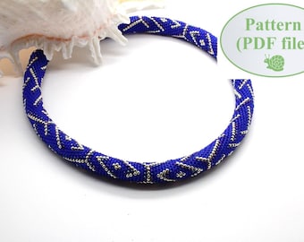 Bead Crochet PATTERN - "Royal Celtic"  - Necklace Making - Bracelet Pattern - Beaded Rope - PDF