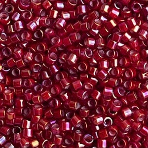 DB1781 - Miyuki Delica Seed Bead 11/0 Transparent Inside Dyed Cinnamon Red