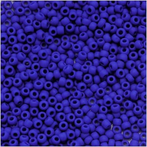 TR-11-48f - TOHO Round Seed Beads Size 11/0 Frosted Opaque Navy Blue