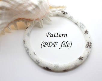 Bead Crochet PATTERN - "Frozen"  - Necklace Making - Bracelet Pattern - Beaded Rope - PDF