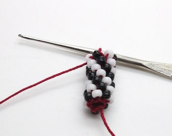 Step-by-step TUTORIAL Crochet a Beaded Rope Slip Stitch Method