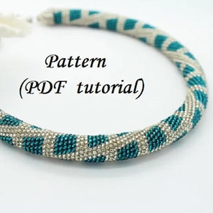 PATROON gehaakt kraal - "Eenvoudige geometrie" - ketting maken - armbandpatroon - kralenkoord - pdf
