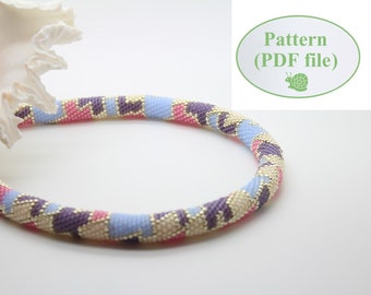 Bead Crochet PATTERN - "Rapture"  - Necklace Making - Bracelet Pattern - Beaded Rope - PDF