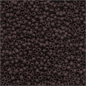 TR-11-46f TOHO Round Seed Beads 11/0 size Opaque Frosted Oxblood
