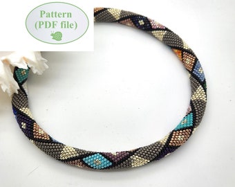 Bead Crochet PATTERN - "Hypnotic Dreams"  - Necklace Making - Bracelet Pattern - Beaded Rope - PDF