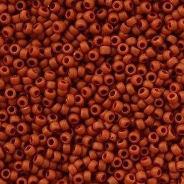 TR-11-46LF - 12.73g - TOHO Round Seed Beads Size 11/0 Opaque-Frosted Terra Cotta