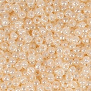 TR-15-147 - TOHO Round Seed Beads 15/0 size Ceylon Light Ivory