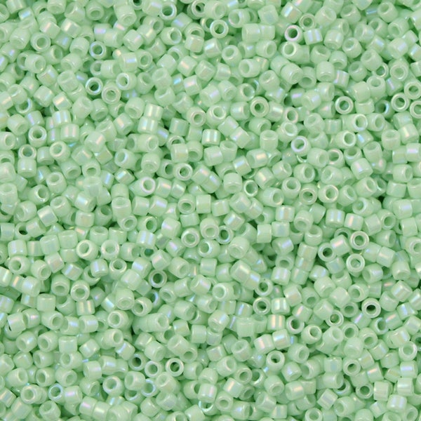 DB1506 - MIYUKI DELICA, Opaque Lt Mint AB, Japanese Seed Beads