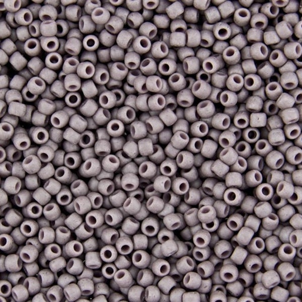 TR-11-2608F - TOHO Round Seed Beads Size 11/0 Semi-Glazed Purple Smoke  Dark Lavender