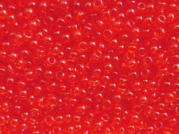 10g Transparent Siam Ruby Red TOHO Seed Beads 8//0-5B