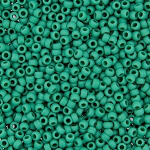 TR-15-55d - TOHO Runde Rocailles 15/0 Größe Grün Türkis Opak Bild 4