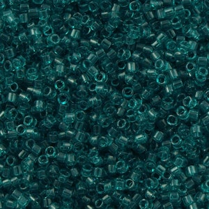 DB1108 - MIYUKI DELICA,  Transparent Luster Caribbean Teal, Japanese Seed Beads Size 11/0