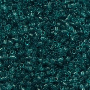 DB1108 - MIYUKI DELICA,  Transparent Luster Caribbean Teal, Japanese Seed Beads Size 11/0