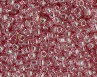 TR-11-621 - TOHO Round Seed Beads 11/0 size Transparent French Rose