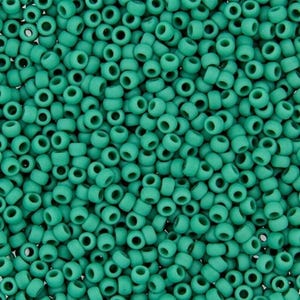 TR-15-55d - TOHO Runde Rocailles 15/0 Größe Grün Türkis Opak Bild 3