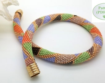 Bead Crochet PATTERN - "Give Me Sunshine"  - Necklace Making - Bracelet Pattern - Beaded Rope - PDF