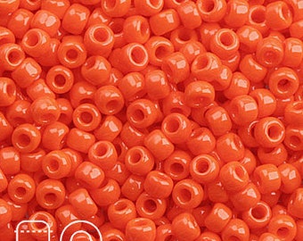 TR-11-50 - TOHO Round Seed Beads Size 11/0 Opaque Orange
