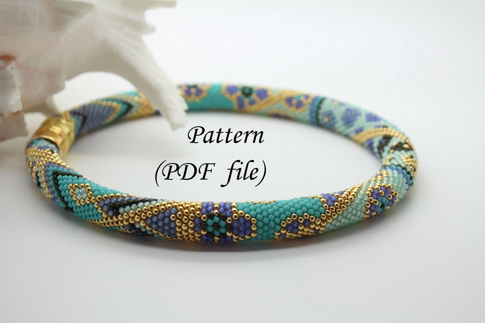30 Beaded Crochet Patterns to Add Sparkle, Texture, and Giftable Charm 34 Cote d'Azur Bead Crochet Rope Pattern