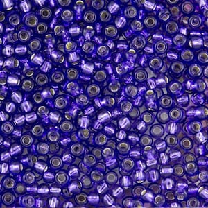 TR-11-2224 - TOHO Round Seed Beads 11/0 size Silver-Lined Purple