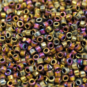 DB029 - MIYUKI DELICA, Metallic Purple Gold Iris,  Japanese Seed Beads Size 11/0