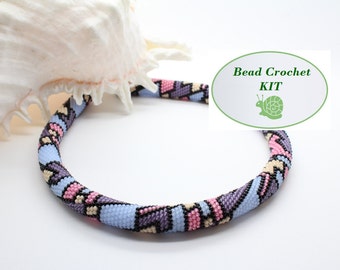 Kit um Perlen zu häkeln häkeln Geometrisches Design Tutorial Perle zu machen