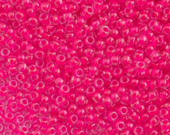 TR-11-978 - TOHO Round Seed Beads 11/0 size Luminous Neon Pink