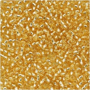 TR-15-22 - TOHO perles de rocaille rondes taille 15/0 argent doublé topaze légère