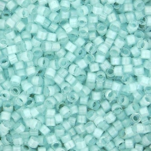 DB078 - MIYUKI DELICA, Lined Aqua Mist, Japanese Seed Beads Size 11/0