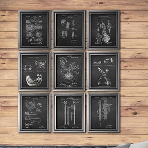Dental Büro Dekor Set von 9 ungerahmt Drucke, Zahnmedizin Dekor Zahnmedizin Kunst, Geschenk für Zahnarzt, Dental-Kunst, Dental-Geschenke, Dental-Labor-Dekor