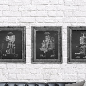 Photography Patent Posters Set of 3 Unframed Folding Photographic Camera Patents