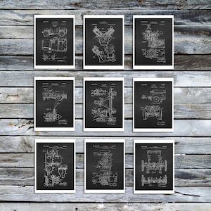Antique Willys Jeep Patent Prints set of 9 unframed art prints, Antique Jeep military vehicle parts patents, Jeep Gift ideas, Jeep Wall Art