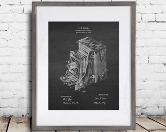 Steampunk Decor Folding Camera Art print #2