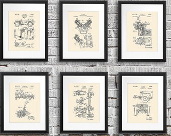 Vintage Willys Jeep wall Decor set of 6 prints, Jeep US Army Vehicle, Army Decor, Army Gift, Gift for Him, Jeep Decor, Military Wall Decor