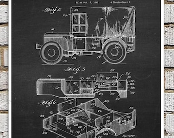 Willys Jeep brevet imprimer # 12, imprimer un art sans cadre unique, idée de cadeau de Jeep brevet, pièces Vintage Jeep Carter, Jeep Wall Decor