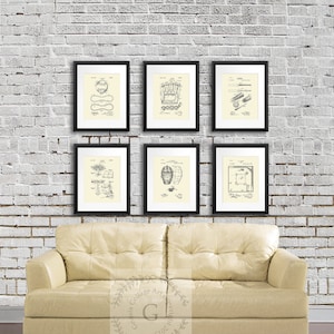 Baseball Decor set of 6 prints, Base Ball Decor ideas, Baseball Gift for Dad, Baseball gift for men, Baseball decoration idea.