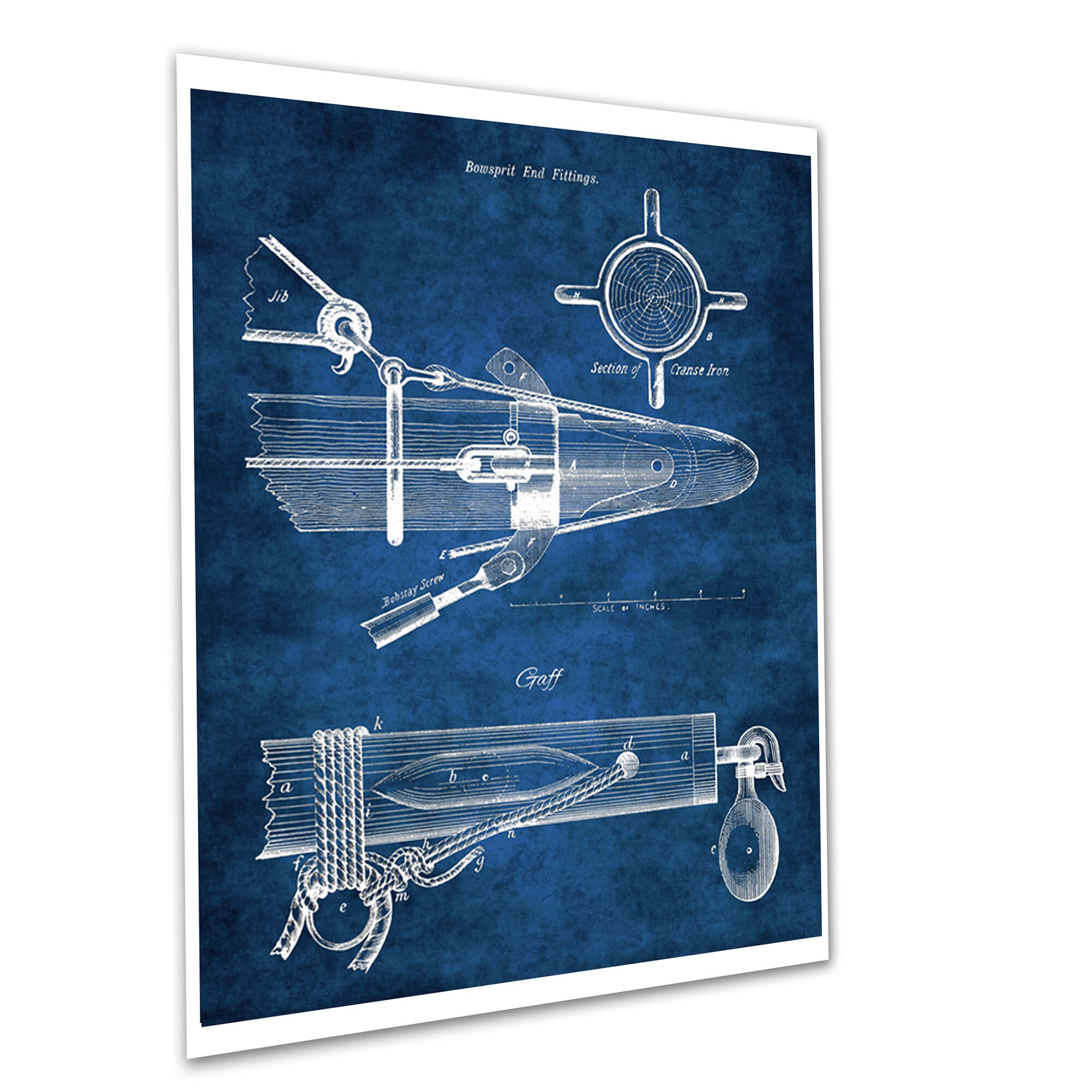 Yacht Blueprints Sailing Wall Decor Set of 6 Unframed Art Prints ...