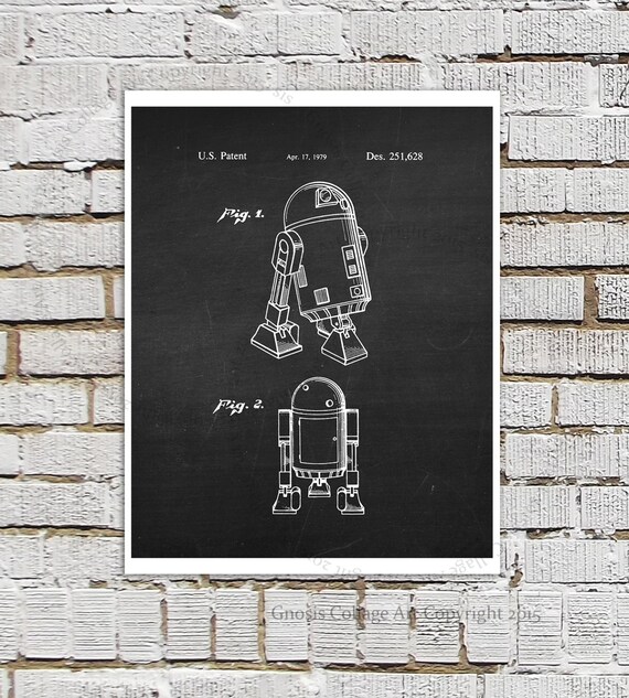 スターウォーズ R2D2 ドロイド 特許プリント、黒板アート - Etsy 日本